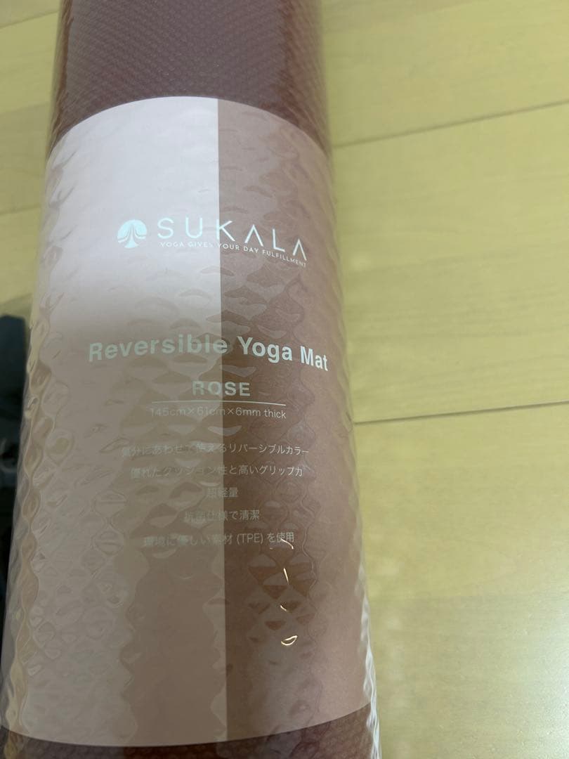 【新品未使用】SUKALA リバーシブルヨガマット ローズ/ケース付き