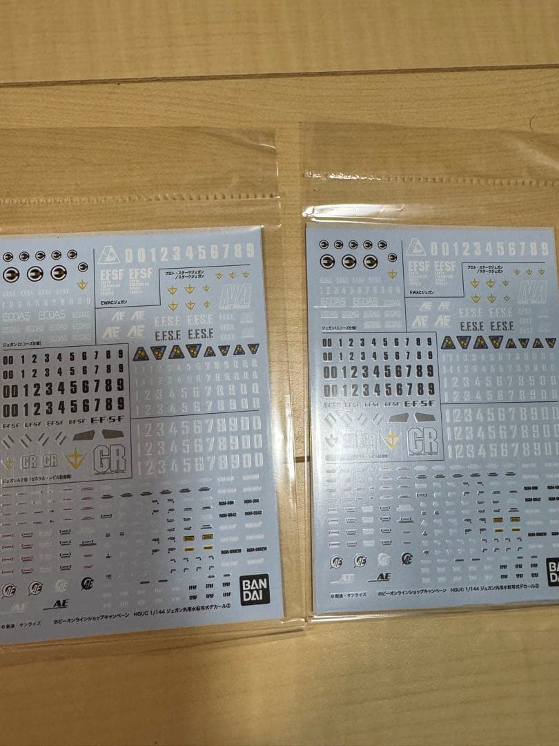 HGジェガン6体セット+デカール2枚