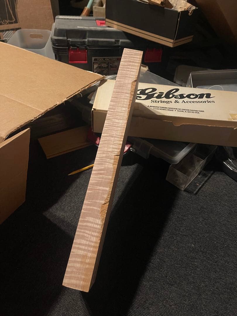 ギター用　木材　フレイムメイプル