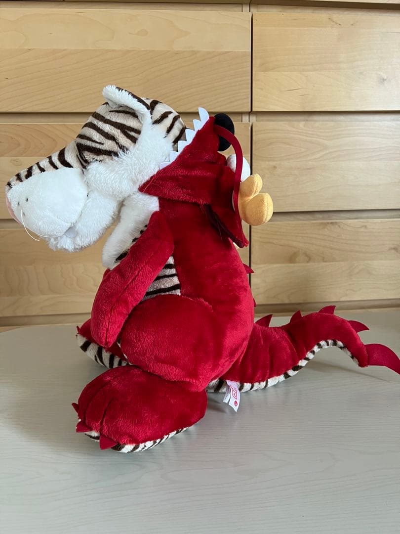 【入手困難美品】NICI ホワイトタイガー トラ ドラゴン ぬいぐるみ 大きめ