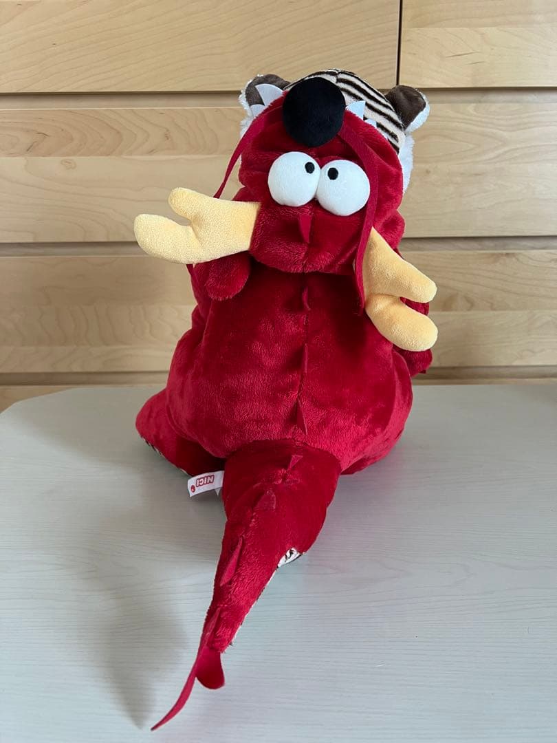 【入手困難美品】NICI ホワイトタイガー トラ ドラゴン ぬいぐるみ 大きめ