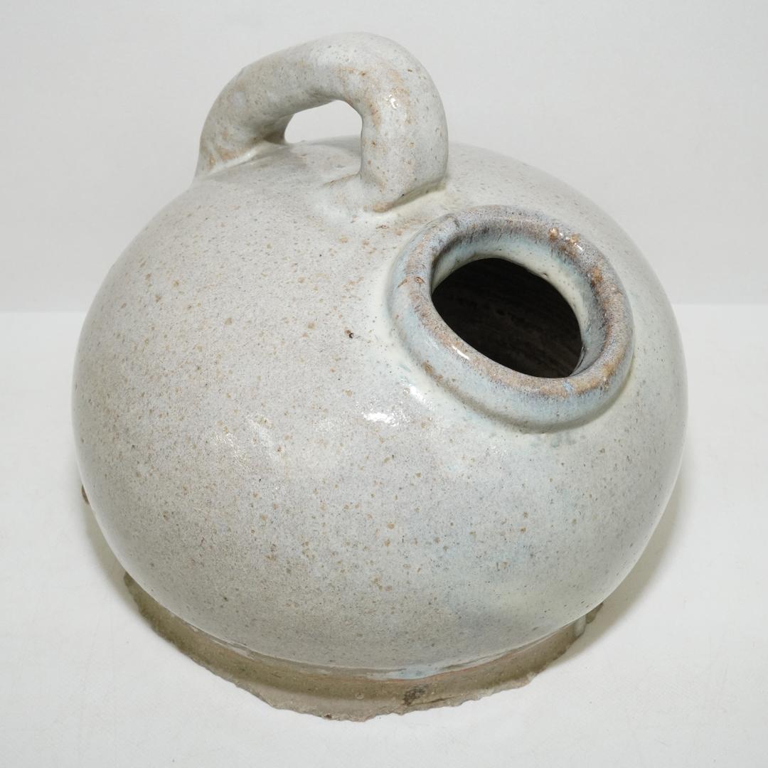 白磁 酒器 扁壺 古玩 水差し 花器 尿瓶 陶器