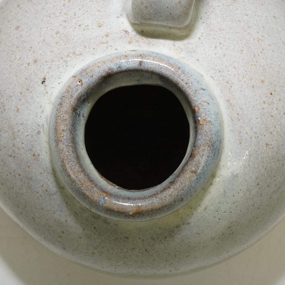 白磁 酒器 扁壺 古玩 水差し 花器 尿瓶 陶器