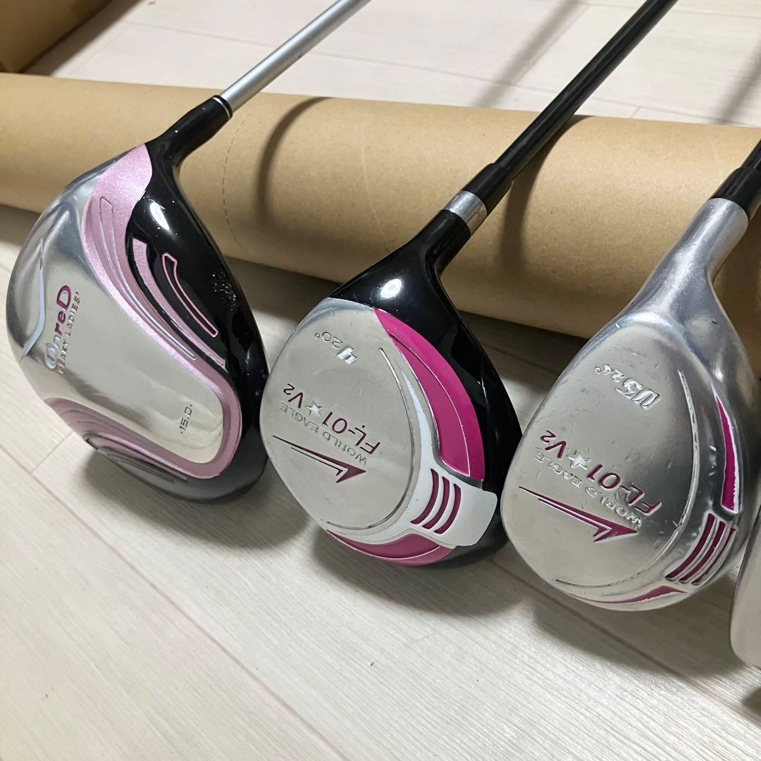 レディースゴルフセット OnreD/WORLDEAGLE他クラブ計8本バック付
