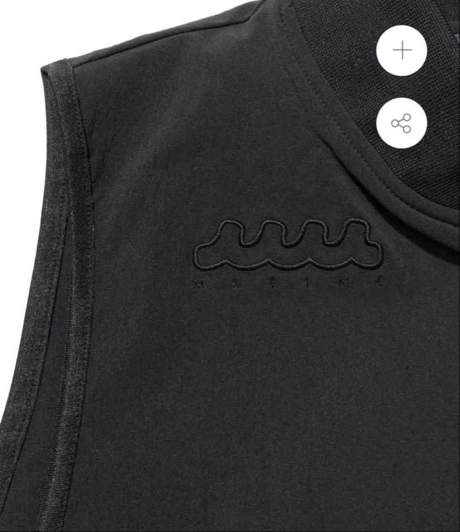 ムータマリン ストレッチナイロン ジップベスト 紺muta