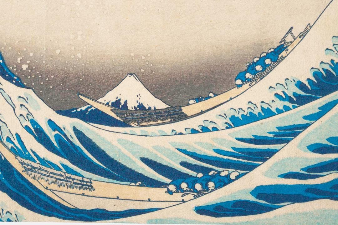 葛飾北斎 神奈川沖浪裏 グレートウェーブ ジークレー 版画 和紙 複製画 額付き