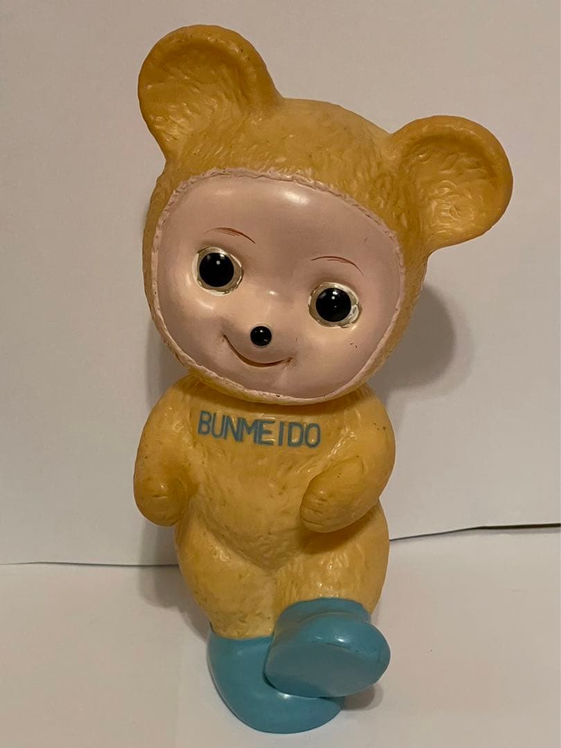 文明堂　カンカンベア　カウンターサイズ　珍色　青色　昭和レトロ