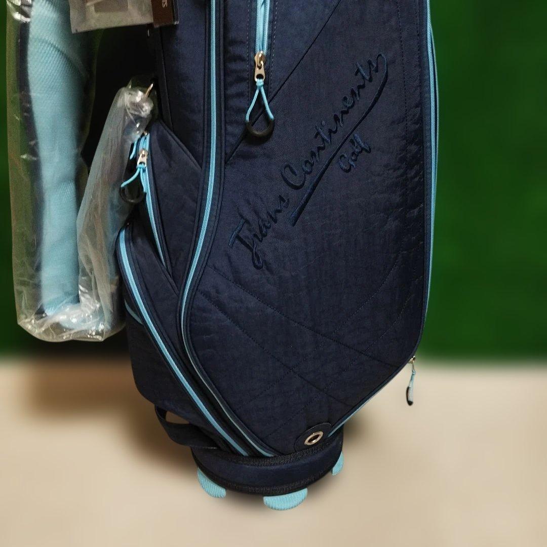 未使用 TRANS CONTINENTS GOLF キャディバッグ ネイビー