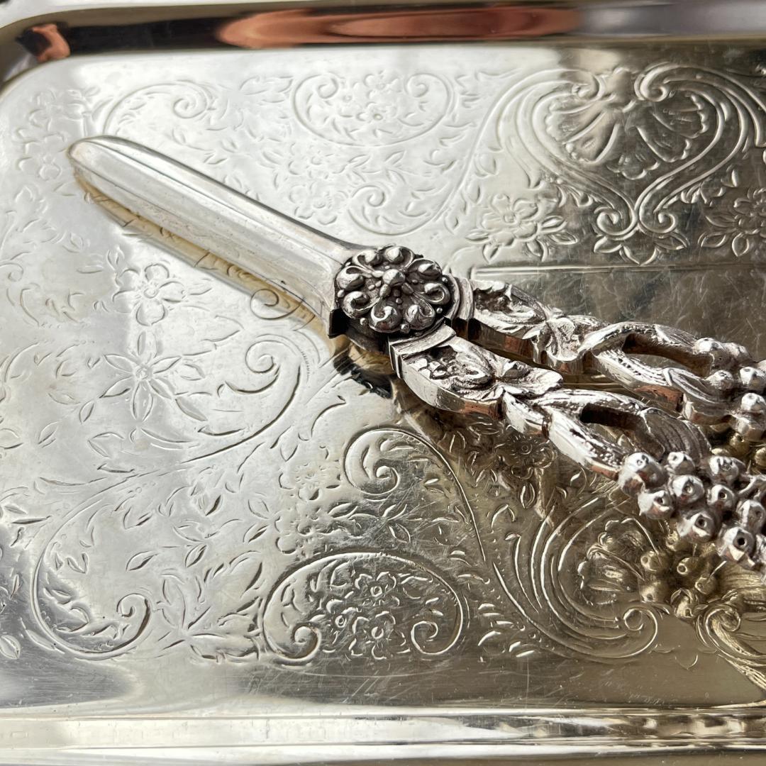 【英国】 グレープシザー / 葡萄鋏【シルバープレート】