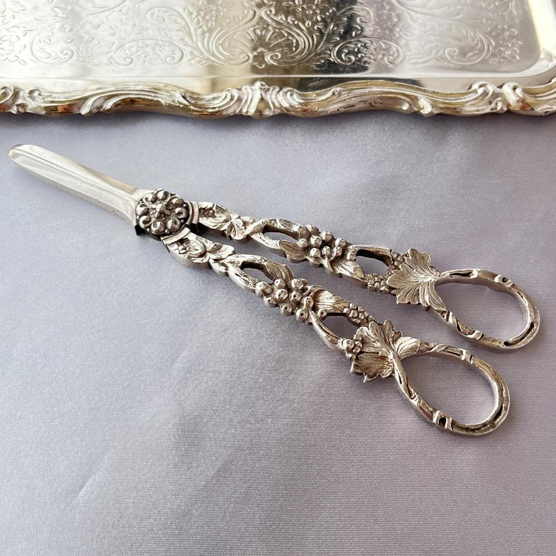 【英国】 グレープシザー / 葡萄鋏【シルバープレート】