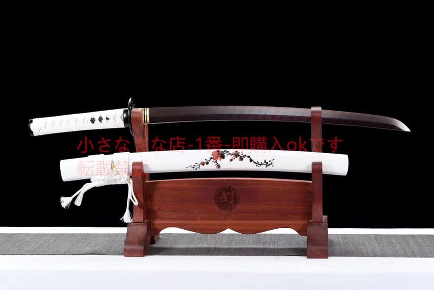 20寸模様鋼焼青ねじれ紋様【白梅】武具　刀装具　日本刀　模造刀 居合刀