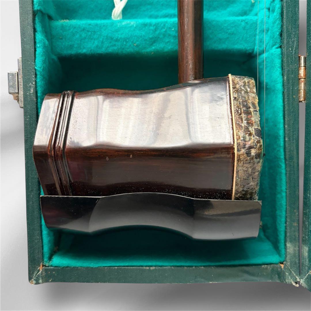 【二胡 】敦煌牌入門向け 本皮仕様 南胡 木製本体 弦・駒付 ハードケース付き