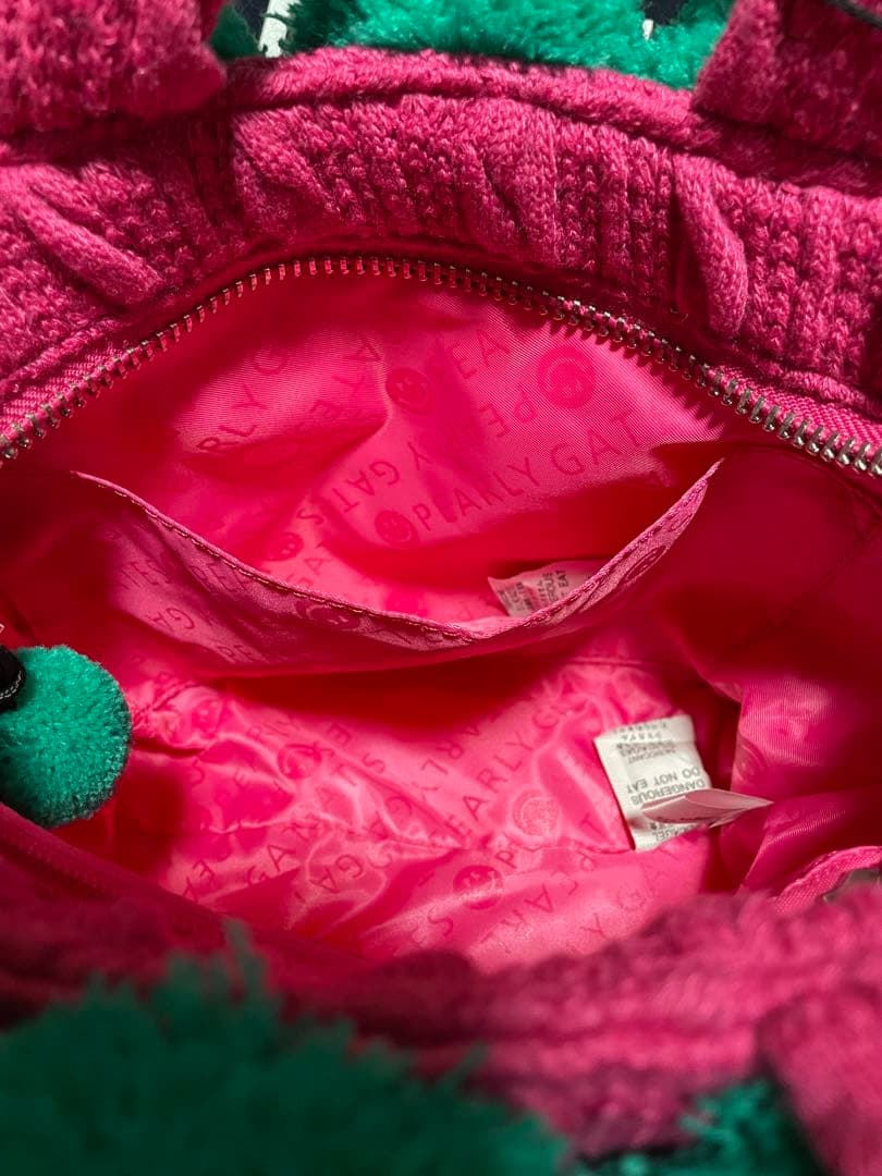 新品 未使用 PEARLY GATES ケーブルニット カートバッグ ピンク