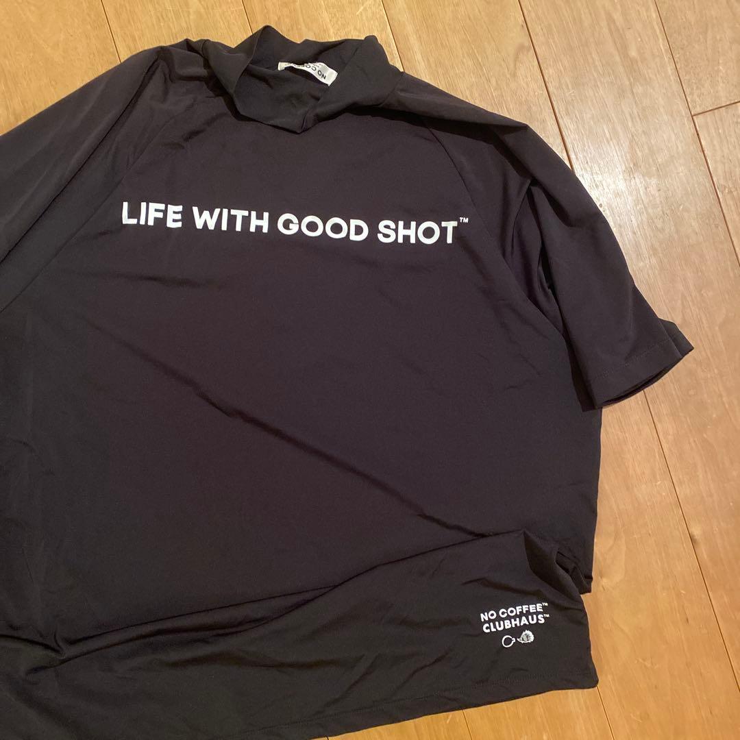 NO GOLF ブラック Tシャツ ハイネック　X L