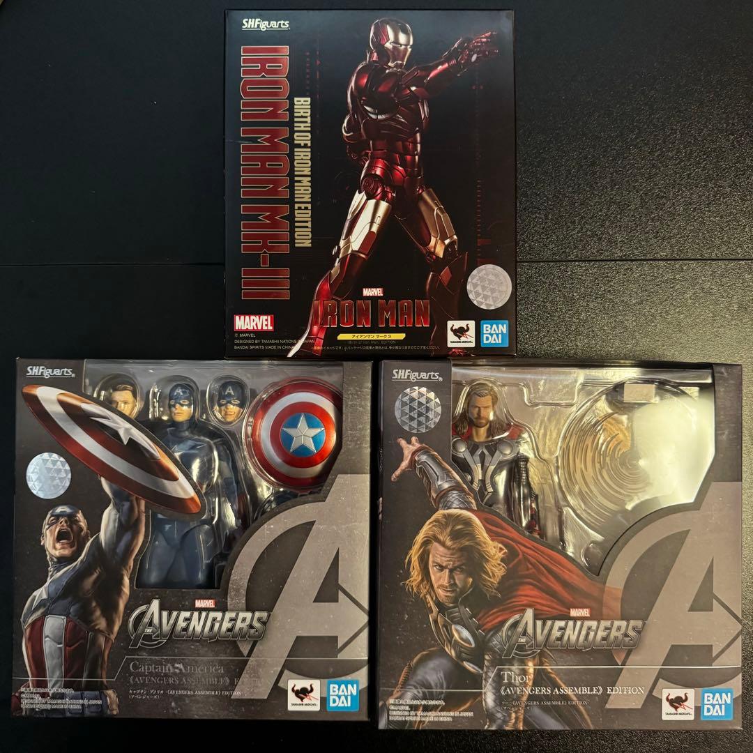 S.H.Figuarts アイアンマン&キャプテンアメリカ&ソー　中古美品