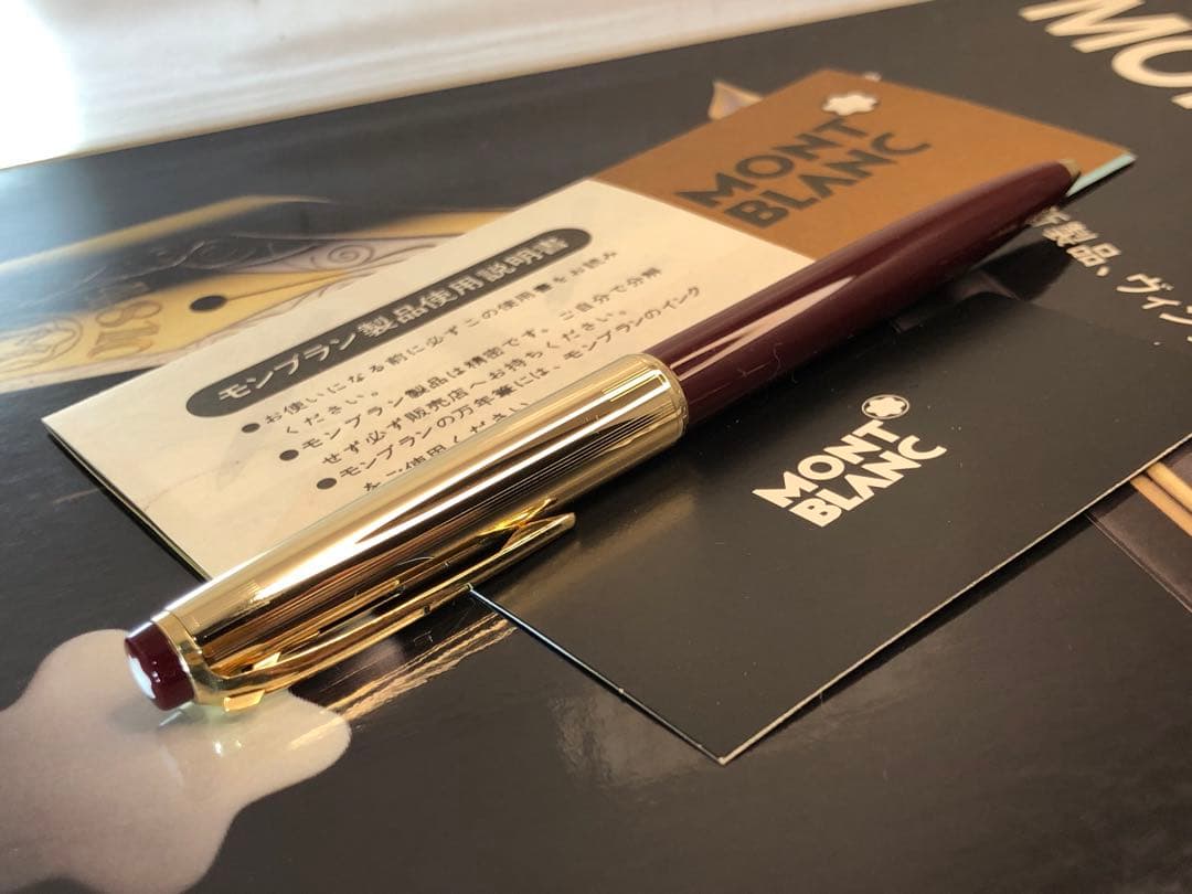 美品⭐️金運を呼ぶ！⭐️ロールゴールド総金張りキャップ&ボルドーNo78⭐️モンブラン