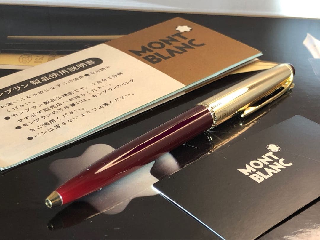 美品⭐️金運を呼ぶ！⭐️ロールゴールド総金張りキャップ&ボルドーNo78⭐️モンブラン