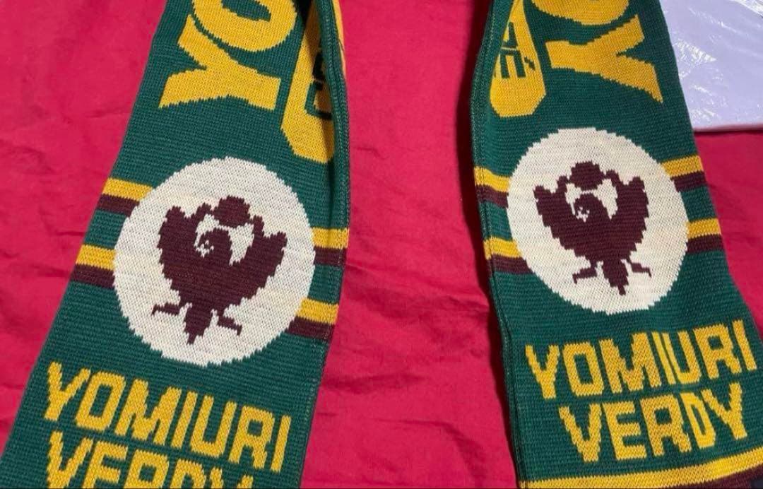 未使用】90s ヴェルディ川崎Jリーグフリンジ美品マフラー未開封Ꭲシャツ訳あり※