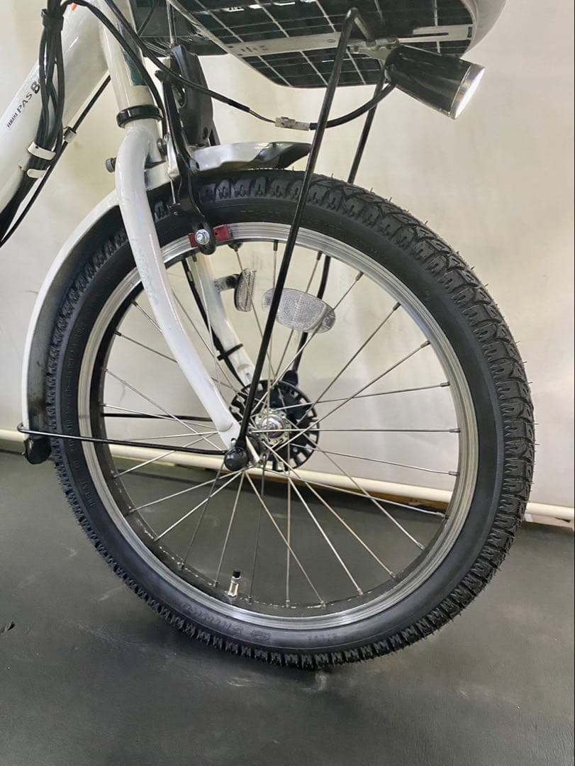 1年保証 ヤマハ　パスバビー　20インチ　子供乗せ　白色　電動アシスト自転車