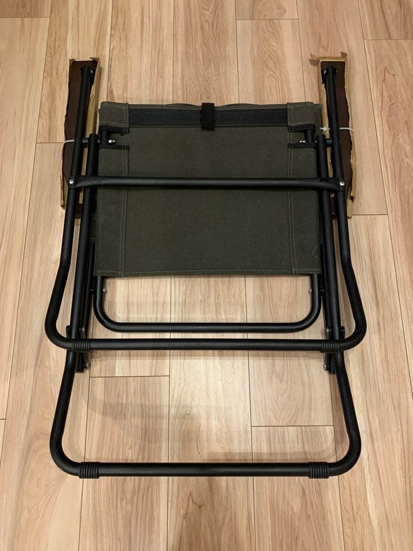 MIKAN ミカン ワックスドキャンバスローバーチェア ハイ カーキ