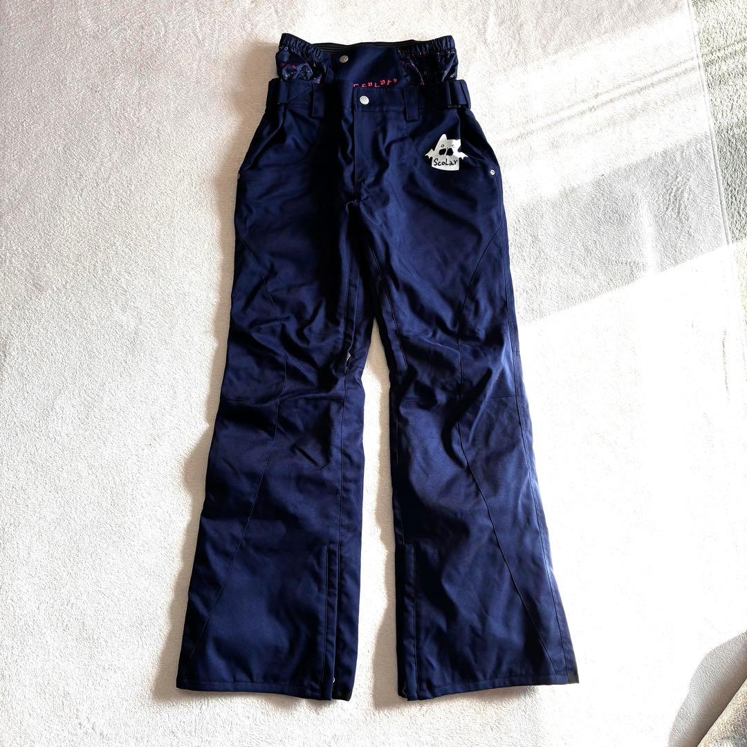 美品　ScoLarスキー・スノーボードウェア　ネイビー×ブラウン