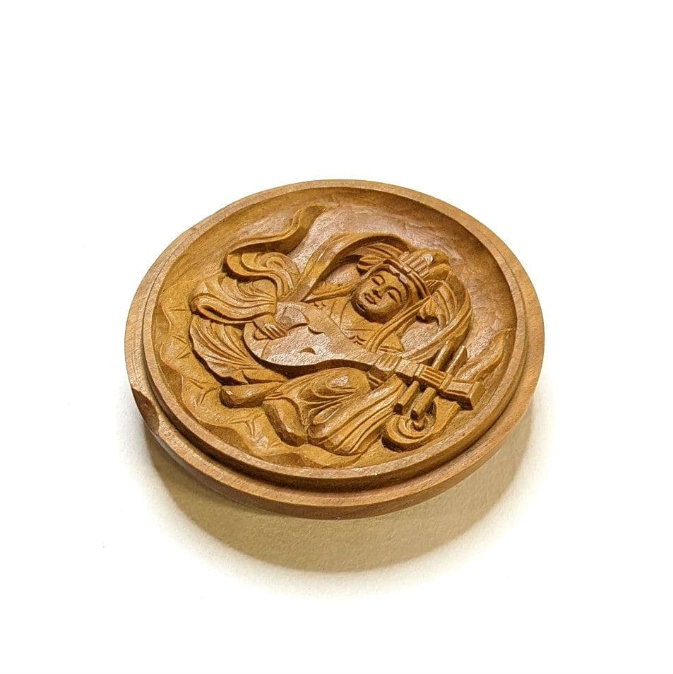 【ゲリラセール・新品】 香合仏　弁財天　白檀　仏龕　懐中仏　弁天　弁才天