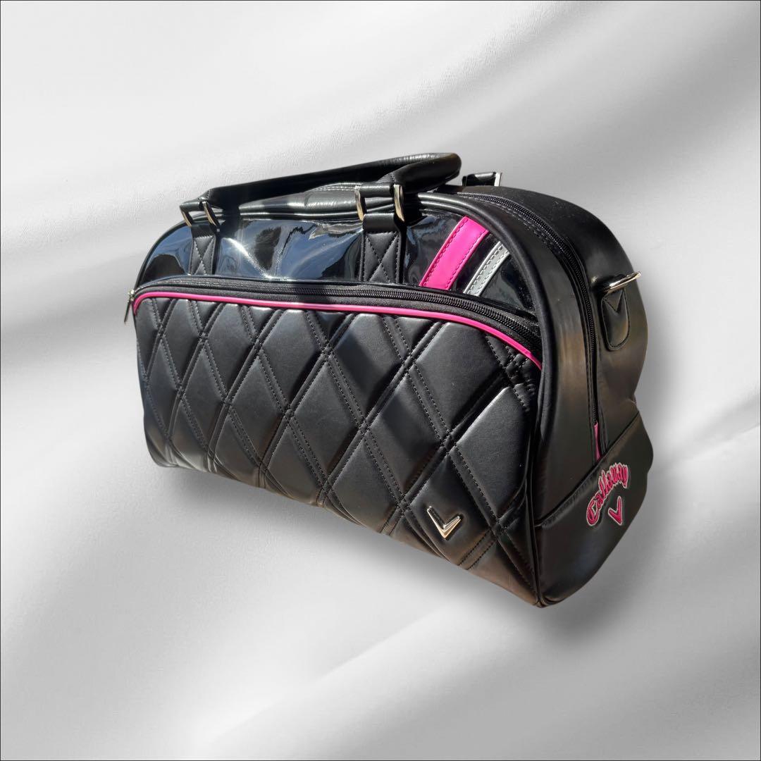 【美品】廃盤品　ボストンバッグ Callaway ゴルフバッグ ピンク 黒ゴルフ