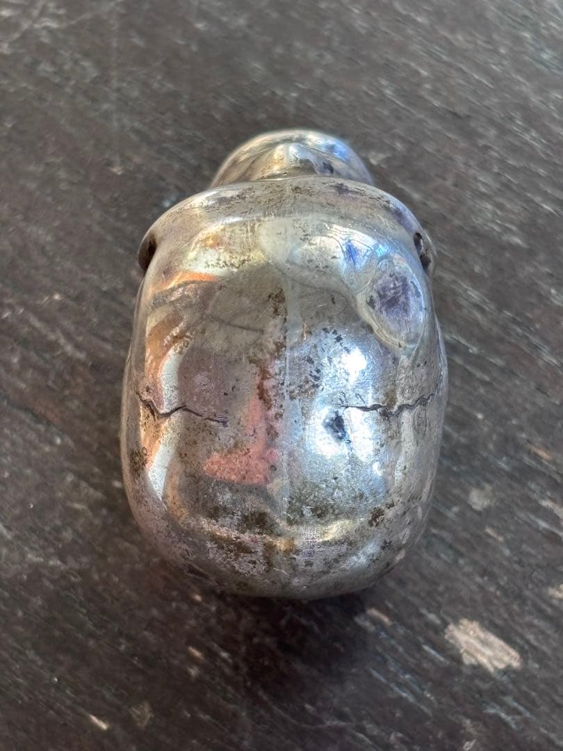 イギリスアンティーク/シルバー スカルマッチケース