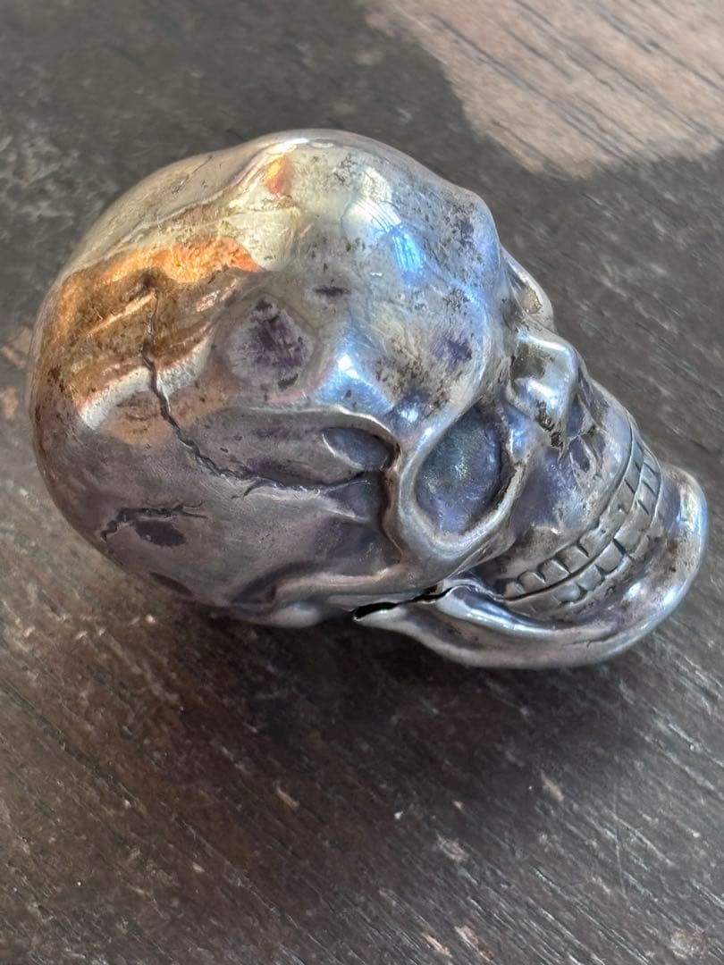 イギリスアンティーク/シルバー スカルマッチケース