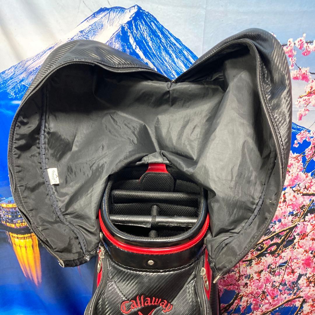 寶BU-1104 callaway キャディバッグ ブラック人気の赤黒