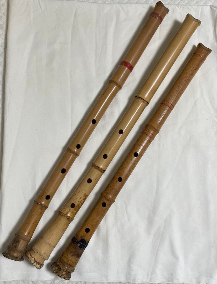 【3管】地無し尺八 セット売り