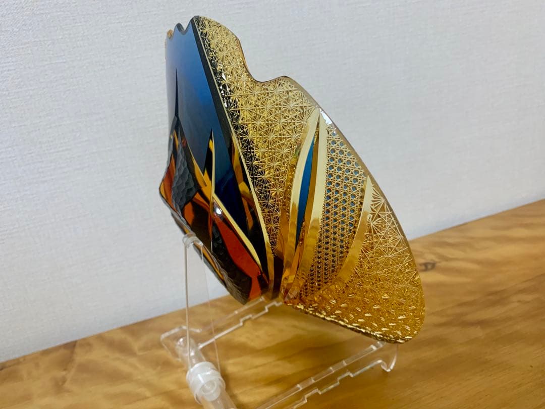 d*7様 江戸切子　伝統工芸士　但野英芳作　「兜」 飾り皿