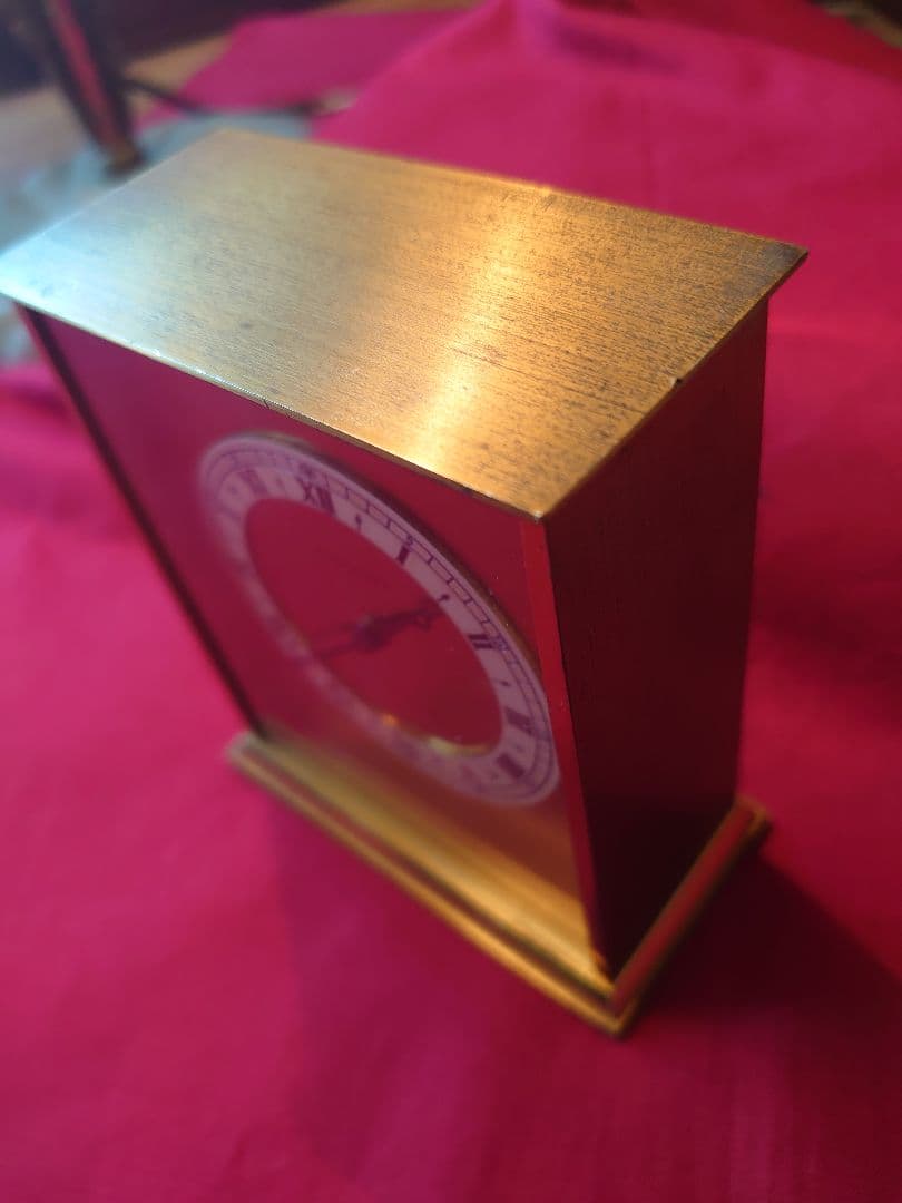 BUCHERER ブッフェラー手巻き置き時計 ゴールド 8Day目覚(稼働品)