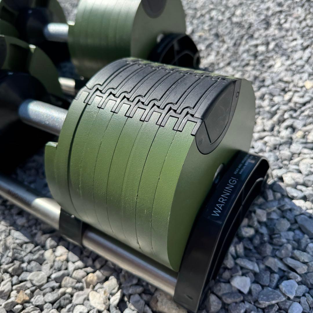 ②フレックスベル 32kg 可変式ダンベル カーキ