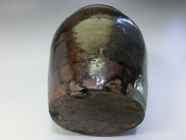 壷■古いお歯黒壷 江戸期 越前焼 古越前 鉄漿壷 水差し 水注 時代物 骨董品■