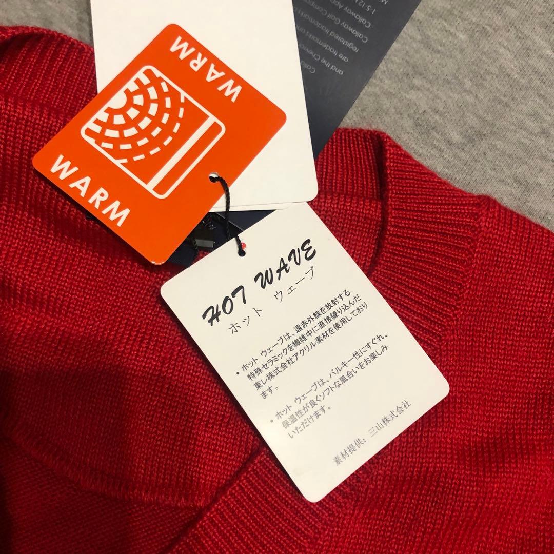 新品　キャロウェイ　ニット　ベスト　アーガイル　Lサイズ 赤