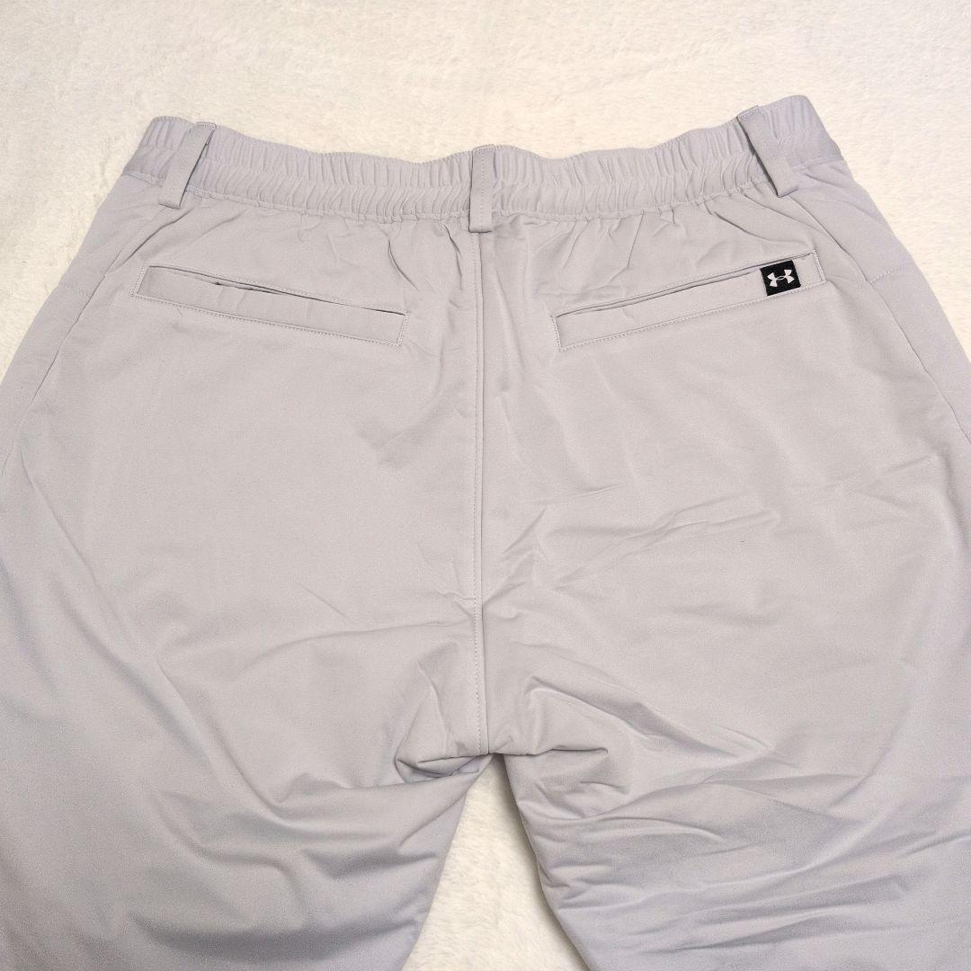 美品♡アンダーアーマー キルティング パンツ XL 中綿 グレー 防寒 ゴルフ