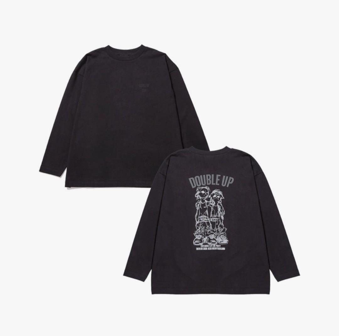 DOUBLE UP ブラック ロングスリーブTシャツ M