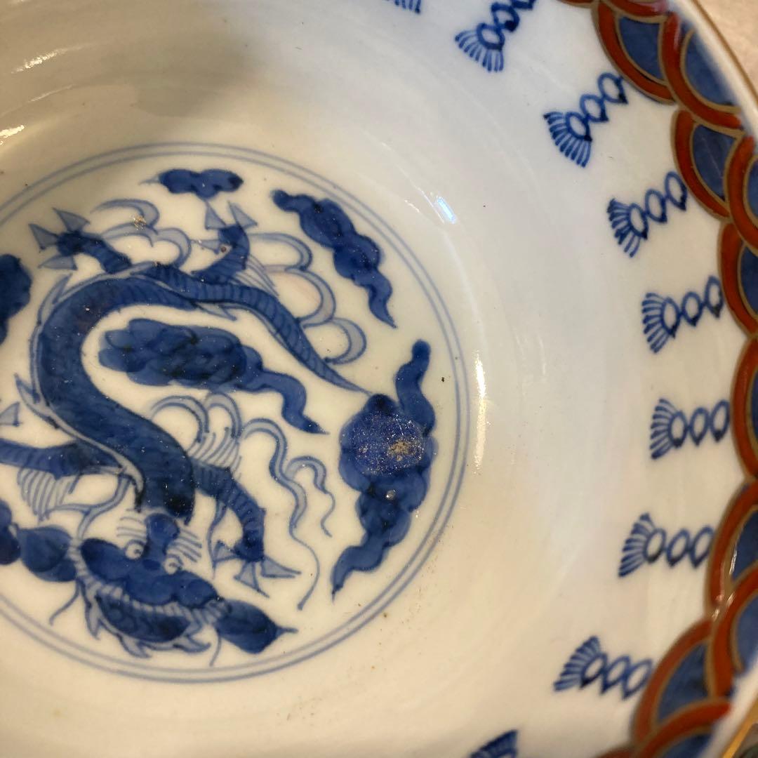 太明成化年製 伊万里 龍紋茶碗 蓋7枚 器5客