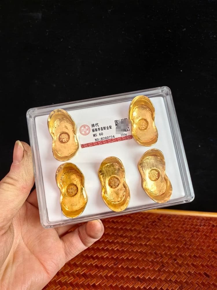 福禄寿喜財 金錠 5枚セット 収蔵品 コレクション 硬貨 海外金貨