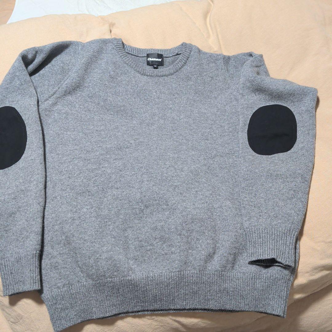 【CLUBHAUS】Elbow Patched Sweater Mサイズ