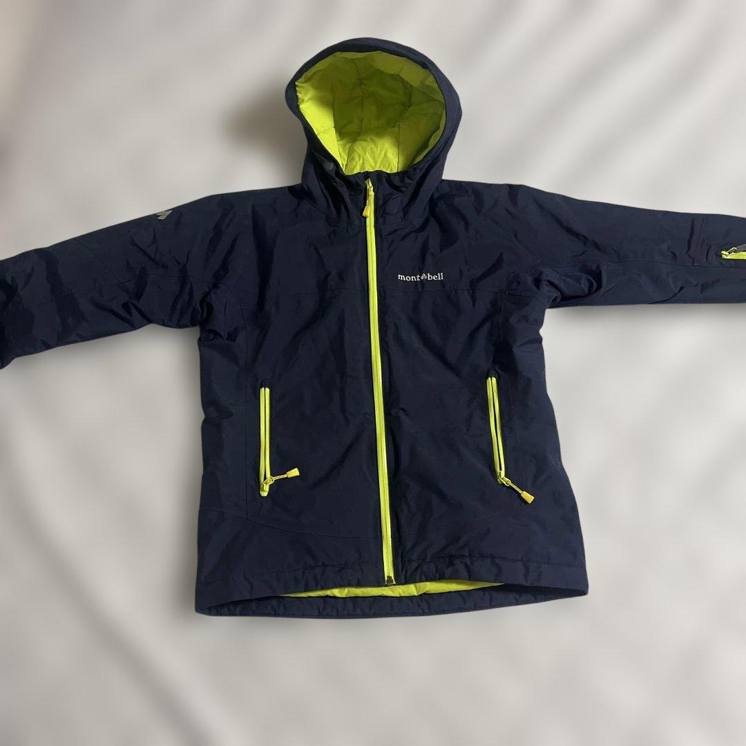 モンベル　子ども用スキーウェア ネイビー/ライム140