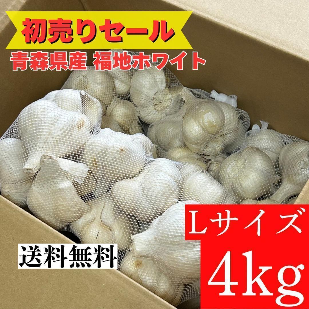 【初売りセール】青森県 福地ホワイト にんにく L 4kg 加工 種にんにく