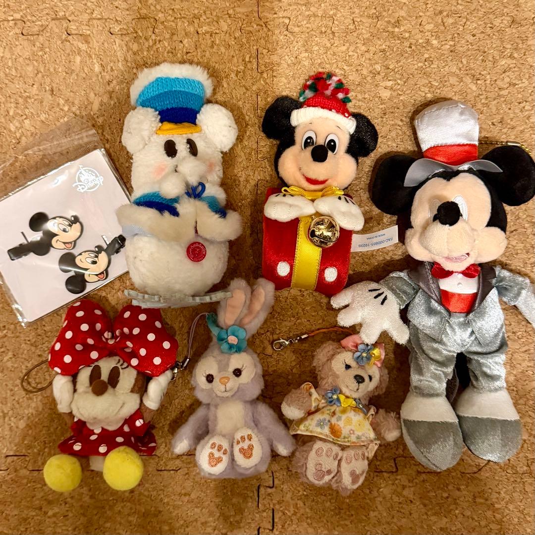 Disney公式グッズ ポージープラッシー 初期 ぬいぐるみバッジ ストラップ