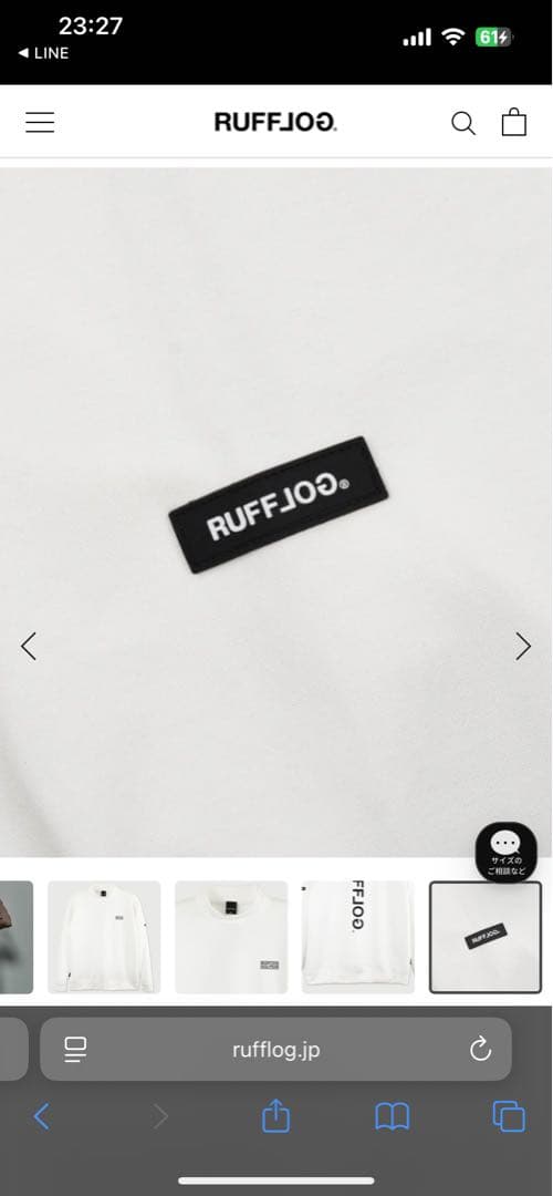レディースウェア RUFFLOG VERTICAL LOGO L/S MOCKNECK sizeS