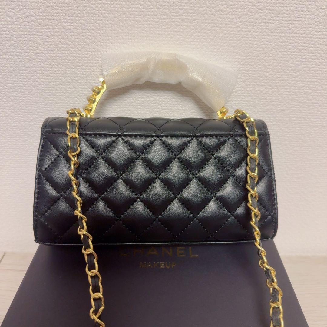 CHANEL ノベルティ ショルダーバッグ チェーン ハンドル ストーン パール