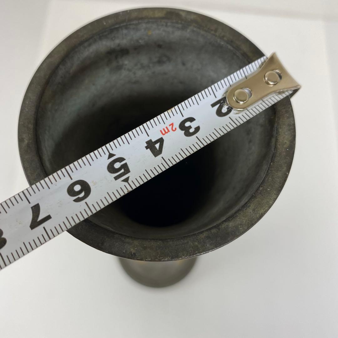 蔵六造　鍍金花入　1065g トヒチサ　東さ7-0714①