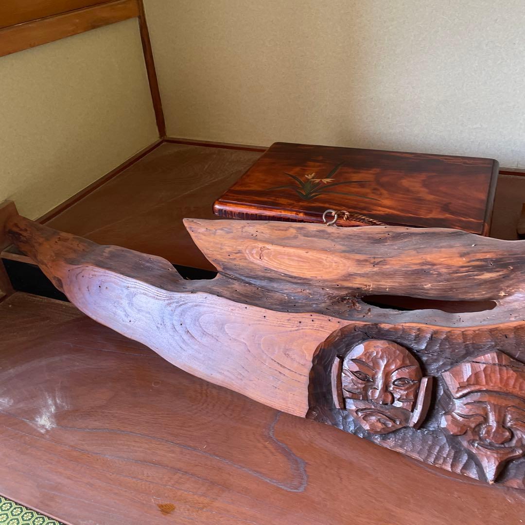 七福神 木製彫刻 約130cm 一枚板　彫刻　骨董品　アンティーク　神様　縁起物