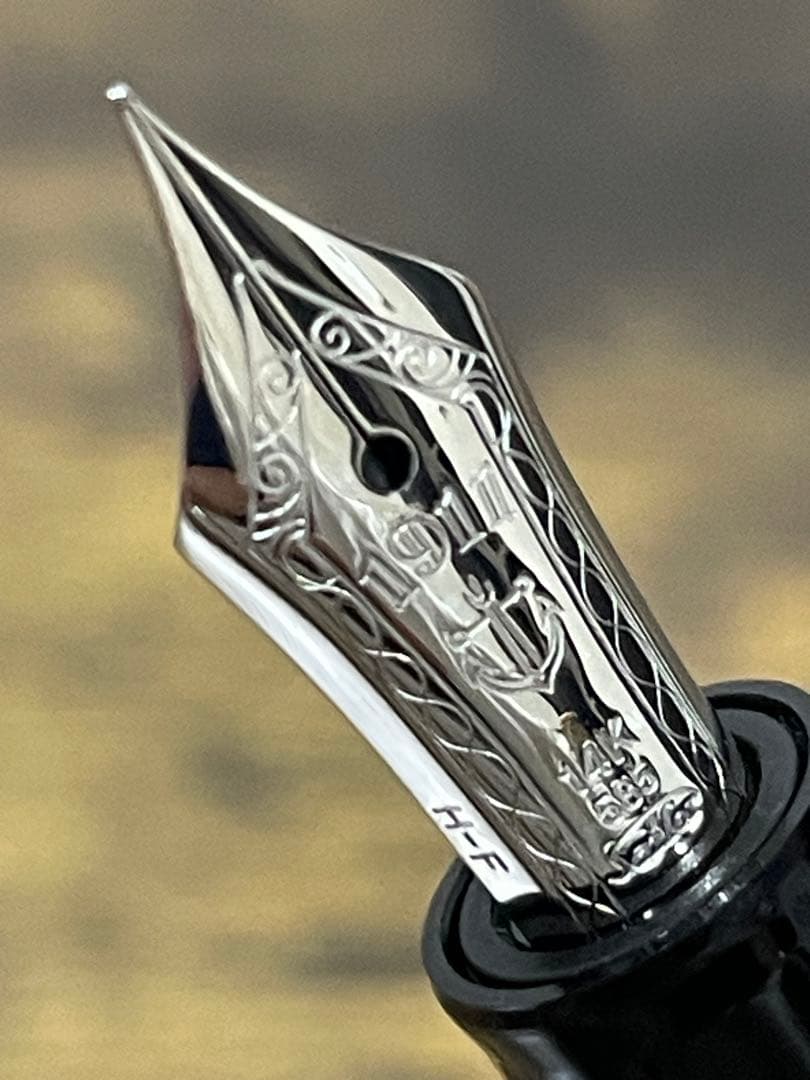 試筆のみ　旧型ニブ　銀　14k 字幅F セーラー　万年筆　極美品
