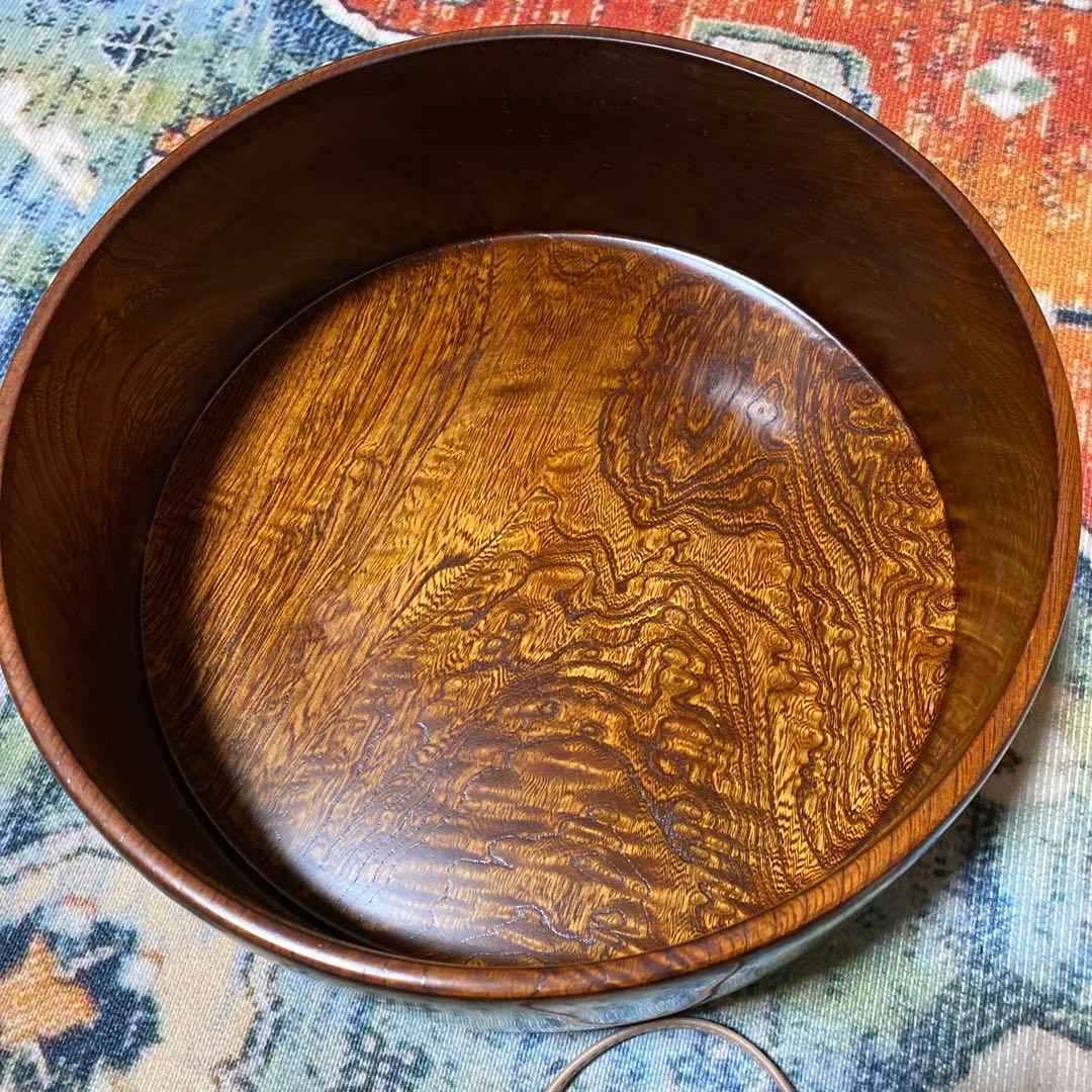 お値下げしました★骨董品★木目最高級品　ケヤキ　茶櫃　ちゃひつ　新品未使用